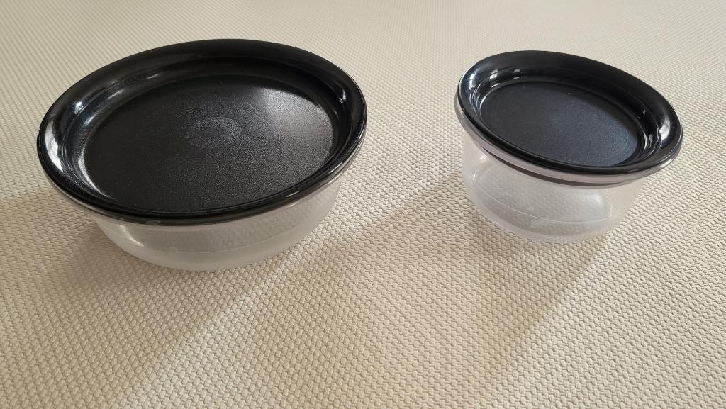 2 soorten kommetjes met deksel tupperware, Enlèvement, Comme neuf, Récipient ou Bol