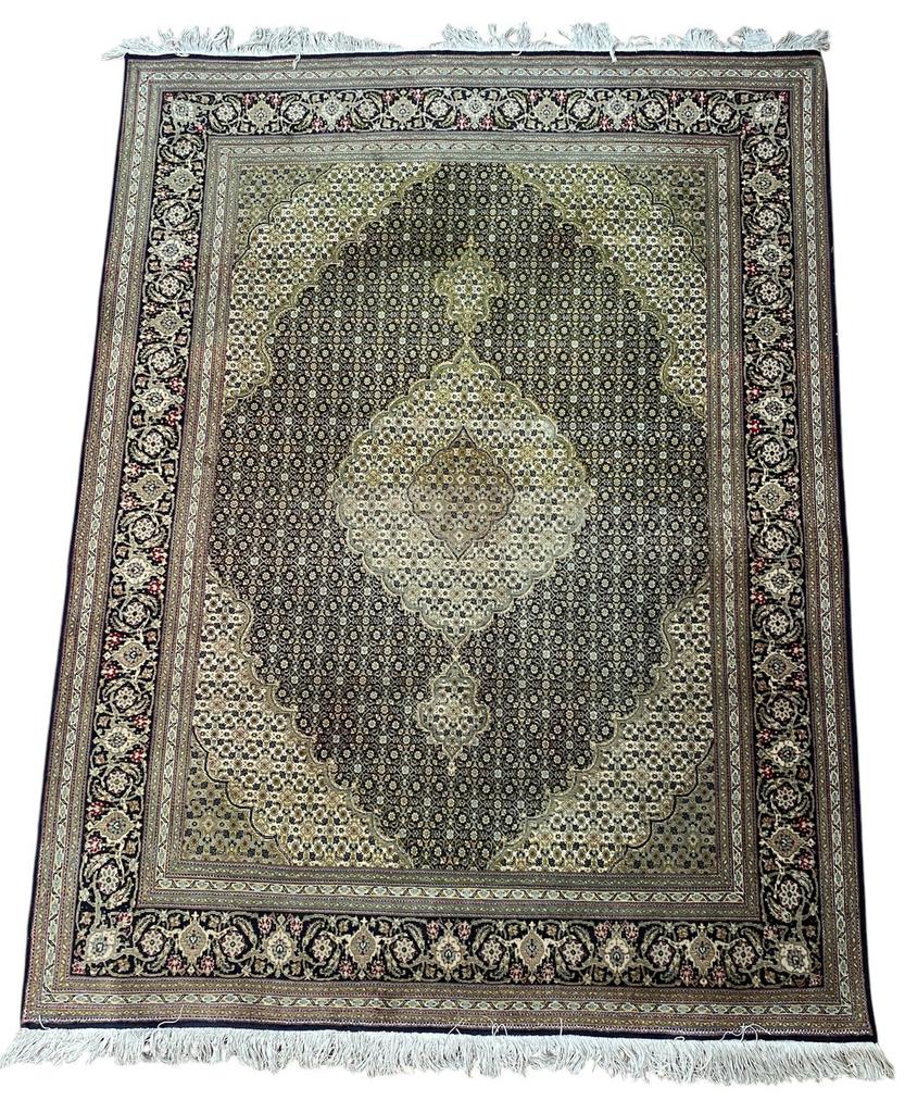 Fijn geknoopt Tabriz-tapijt wol en zijde., Ophalen