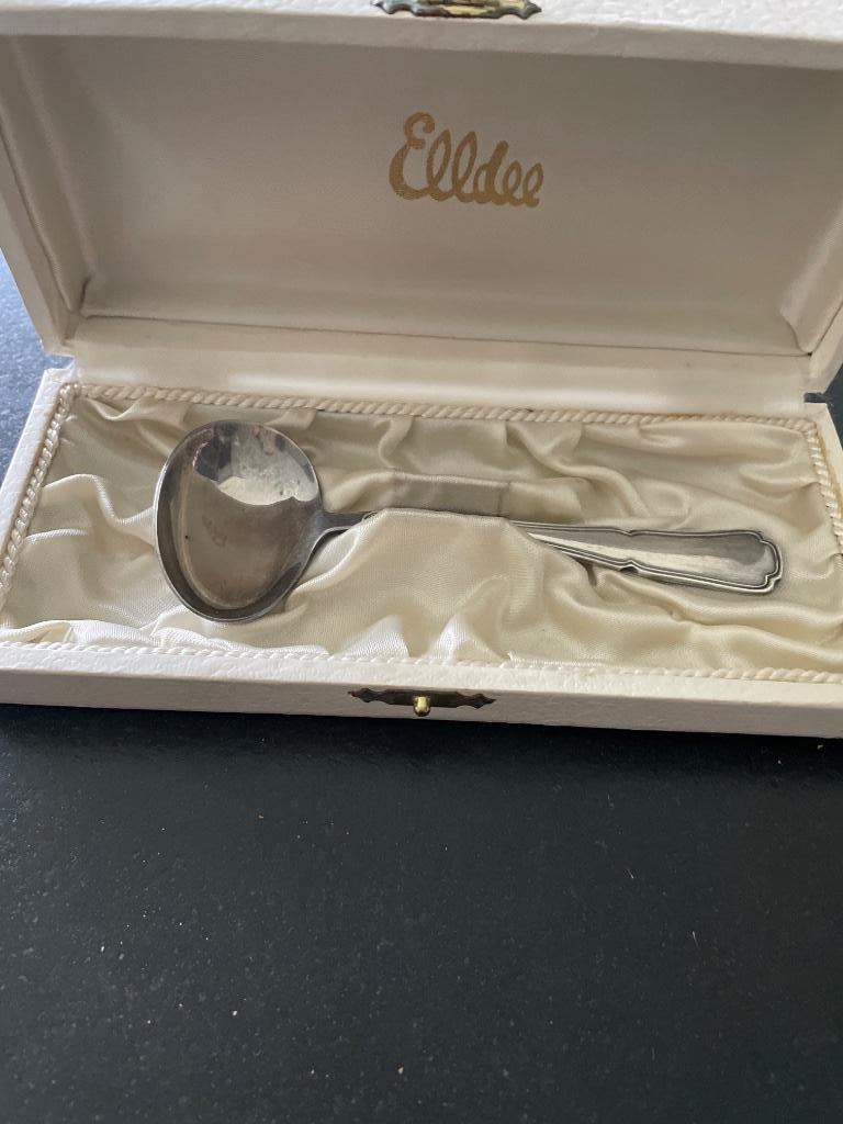 Vintage Verzilverd babylepetje “ Elldee”, Antiek en Kunst, Ophalen of Verzenden