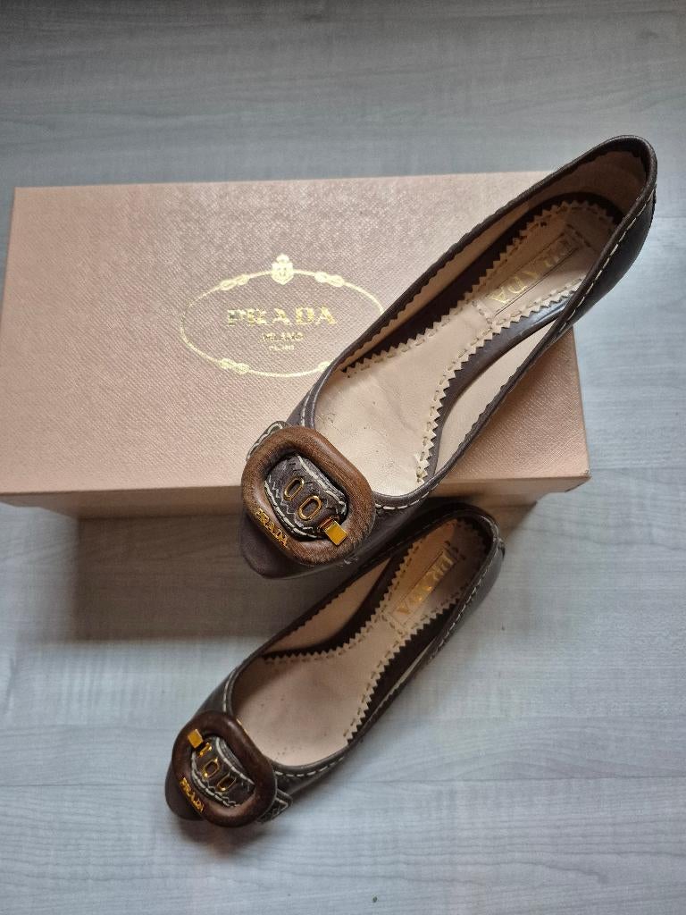 PRADA BALLERINA, Kleding | Dames, Schoenen, Zo goed als nieuw, Bruin, Prada, Ballerina's