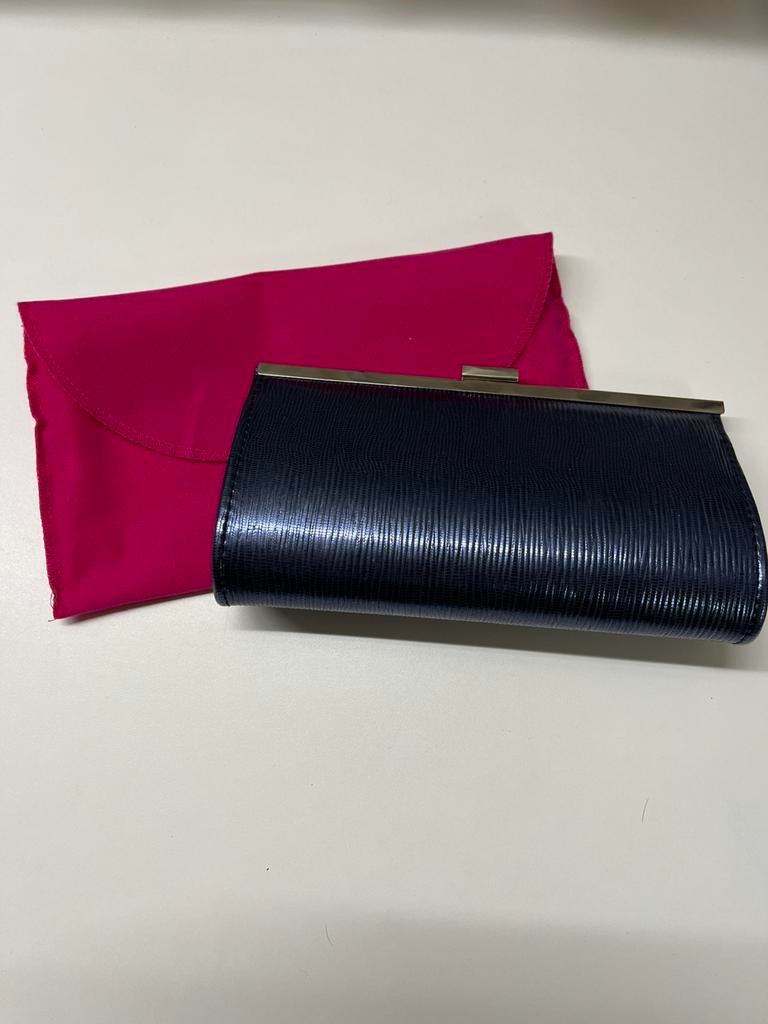 Clutch Bulaggi - Glanzend blauw - met of zonder ketting, Ophalen of Verzenden, Nieuw, Blauw, Avondtasje