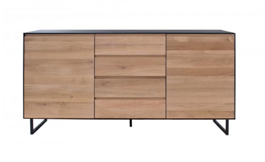 Eiken Alexi dressoir eik, Met deur(en), Modern strak landelijk, 150 tot 200 cm, Eikenhout
