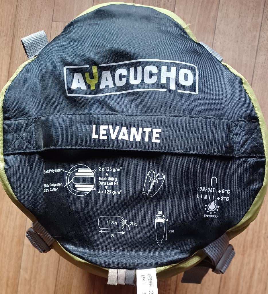 grijsgroene slaapzak ayacucho (gekocht bij A S Adventure), Caravans en Kamperen, Slaapzakken, Ophalen, Zo goed als nieuw