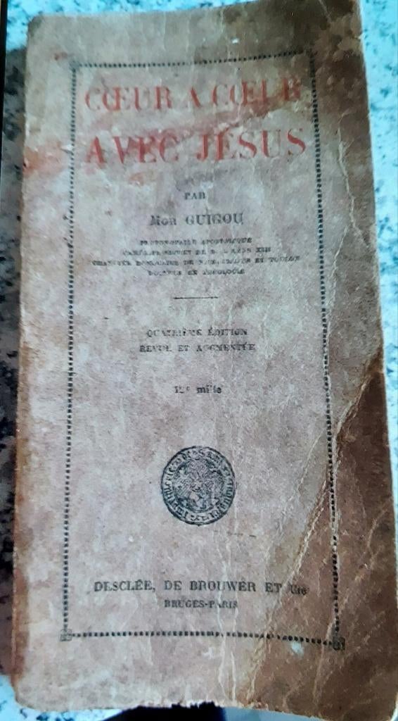 Ancien missel cœur à cœur avec jésus, Enlèvement ou Envoi