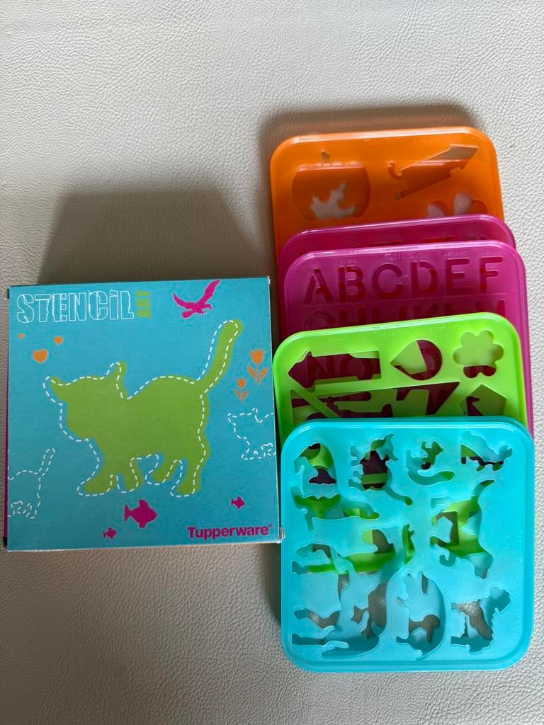 Tupperware stencil art, Ophalen of Verzenden, Zo goed als nieuw