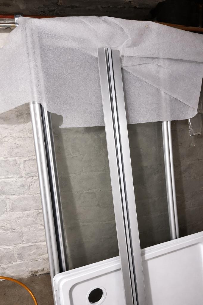 Douche de marque duscholux format carré, Ophalen, Gebruikt, Met douche