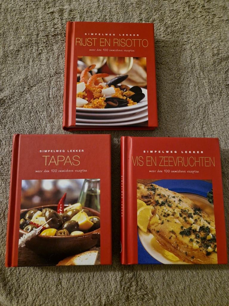 Simpelweg lekker Tapas Rijst en Risotto Vis en Zeevruchten, Ophalen of Verzenden, Zo goed als nieuw, Voorgerechten en Soepen, Gezond koken