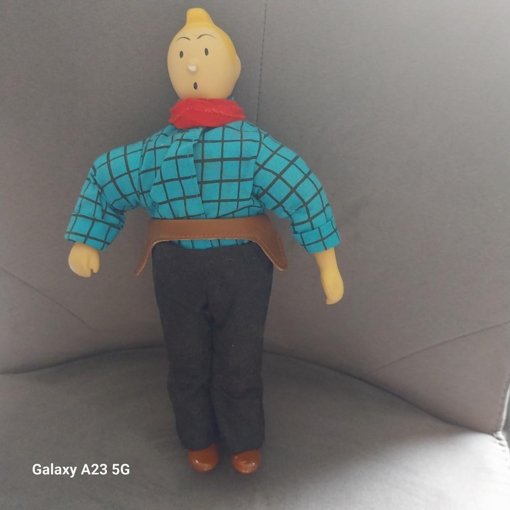 Figurine Tintin, grande poupée Tintin (30cm)Porcelaine, Enlèvement, Utilisé, Poupée