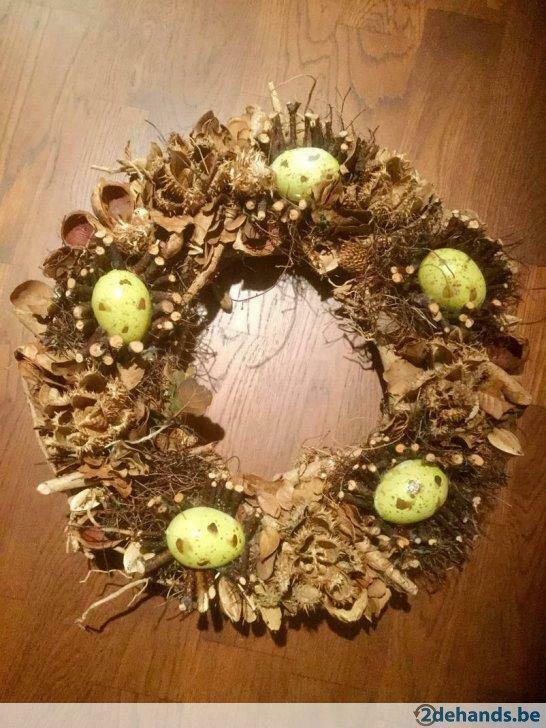 Prachtige decoratie krans Pasen, Ophalen of Verzenden, Gebruikt