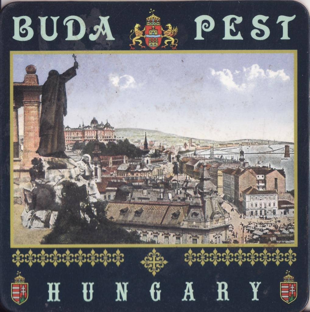 Sous-verre vintage Budapest Hongrie, Enlèvement ou Envoi
