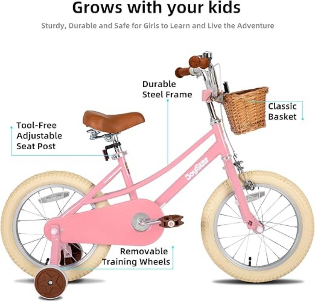 JOYSTAR Kinderfiets voor meisjes SNELLE GRATIS LEVERING, Fietsen en Brommers, Verzenden, Nieuw, 14 inch of minder, Handrem