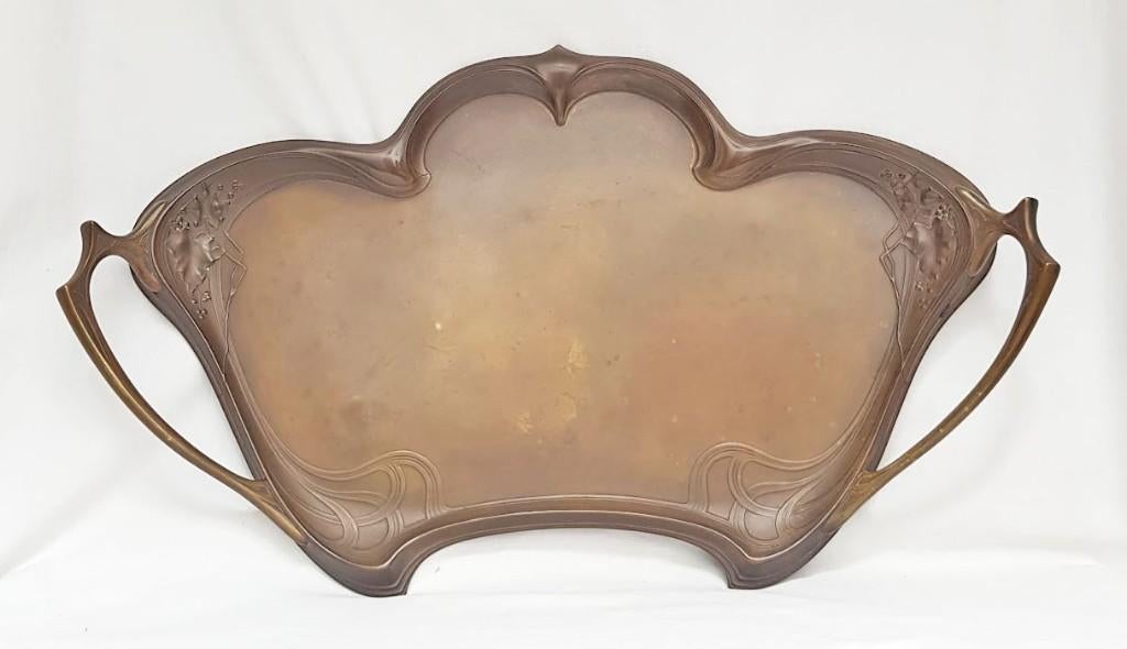 Grand plateau Jugendstil WMF., Enlèvement ou Envoi, Utilisé, Autres formes, Métal