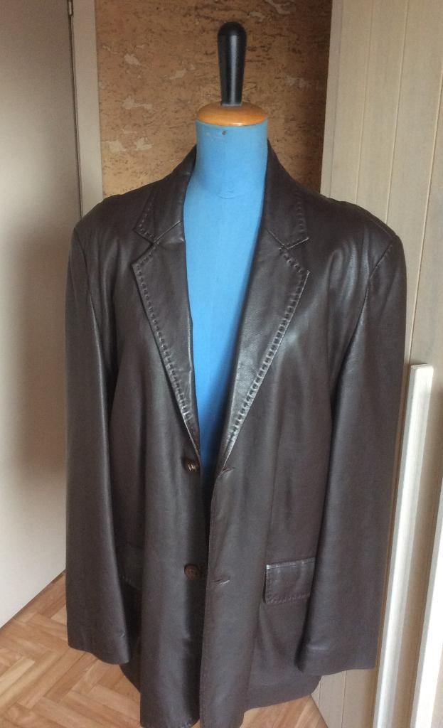 Bogart bruin lamslederen sportjas blazer Maat L, Maat 52/54 (L), Bruin, Ophalen of Verzenden, Zo goed als nieuw