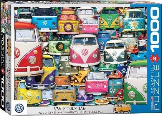 Puzzel VW Transporter - VW busje - 1000 stuks, Ophalen of Verzenden, 500 t/m 1500 stukjes, Zo goed als nieuw, Legpuzzel