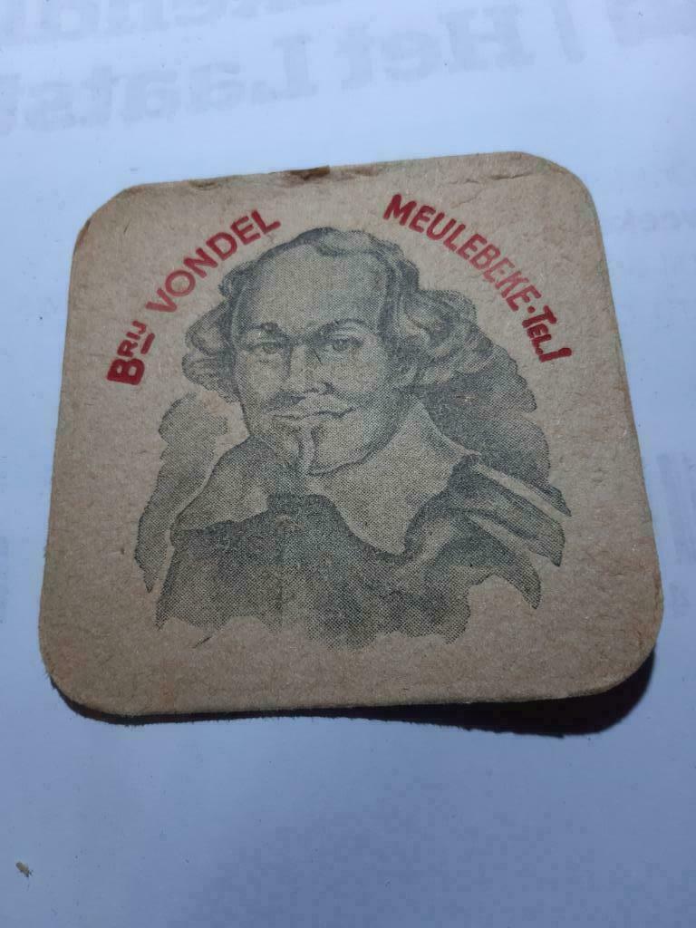 oude bierkaartje: Brij Vondel Meulebeke, Verzamelen, Ophalen of Verzenden