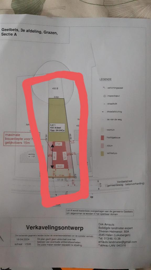 Bouwgrond 9are te Geetbets, Immo