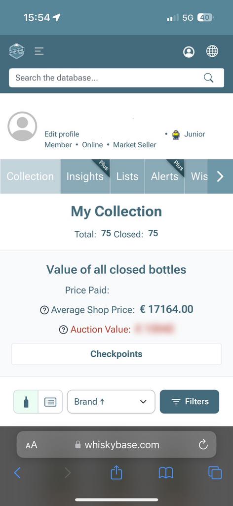 Collection de whisky a vendre, Enlèvement