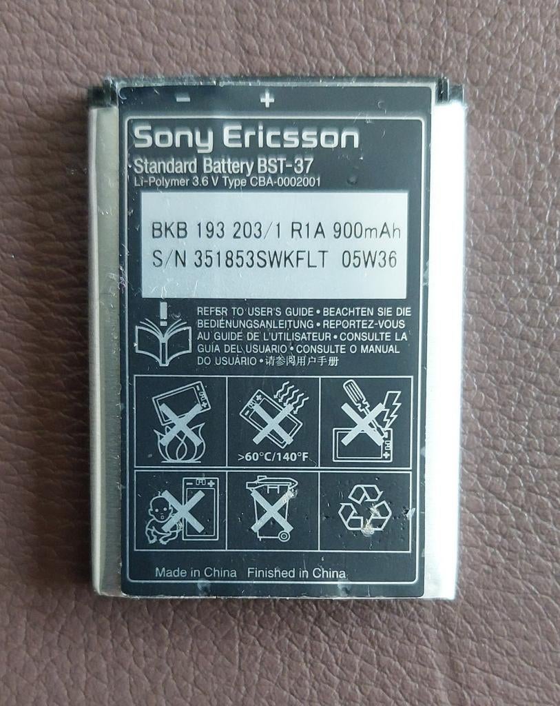 Batterij Sony Ericsson BST-37., Enlèvement ou Envoi, Comme neuf, Sony Ericsson