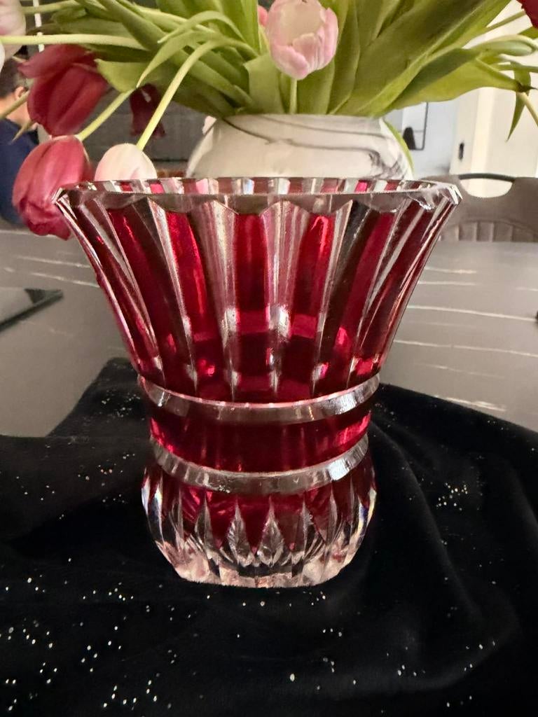 Vase rose val saint Lambert, Antiquités & Art, Enlèvement