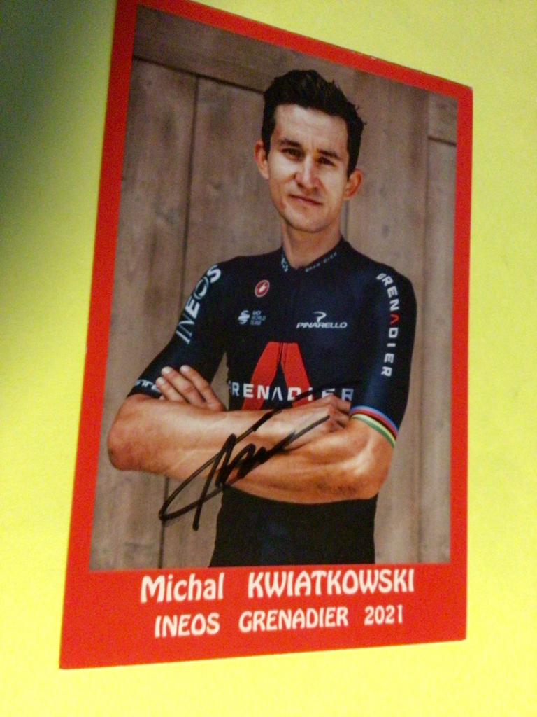 wielerkaart 2021 team ineos   michal kwiatkowski signe, Envoi, Comme neuf