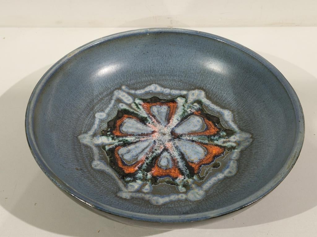 Keramische fat lava fruitschaal , schaal diameter 30 cm, Porselein of Keramiek, Schaal, Rond, Ophalen of Verzenden