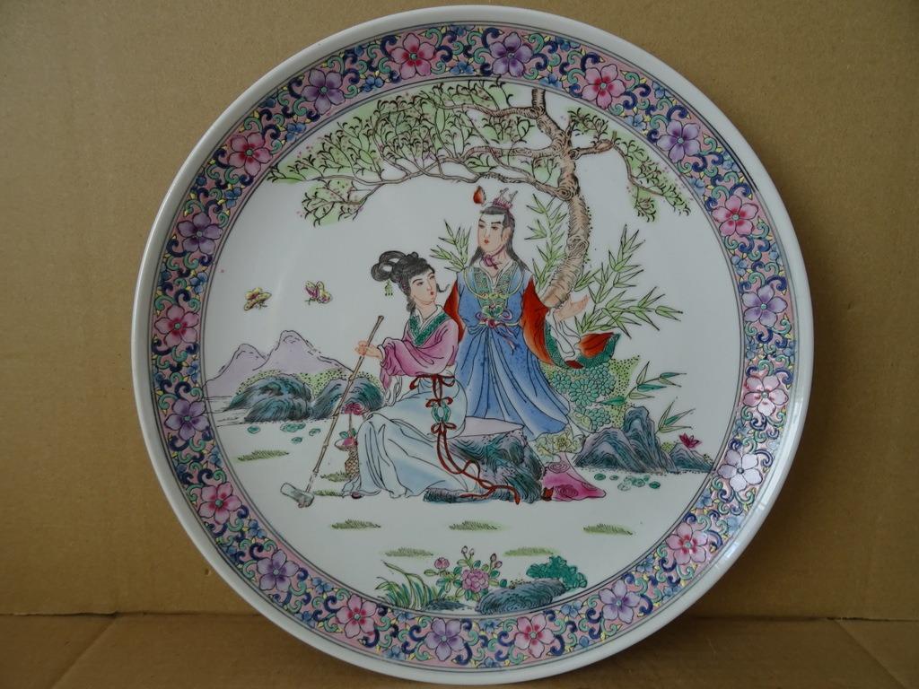 Bol chinois vintage bol chinois bol ornamentel Chinois 31cm, Enlèvement ou Envoi, Rond, Comme neuf, Porcelaine ou Céramique
