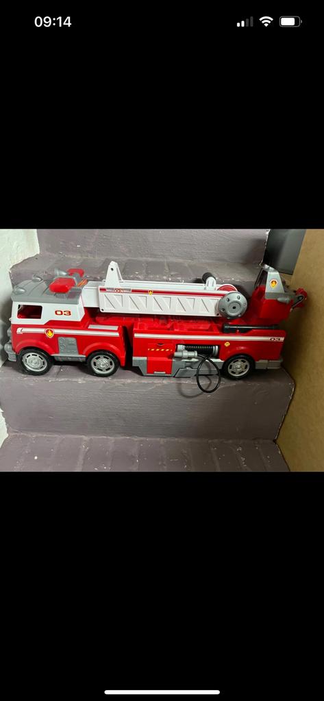 Brandweerwagen paw patrol, Ophalen, Zo goed als nieuw