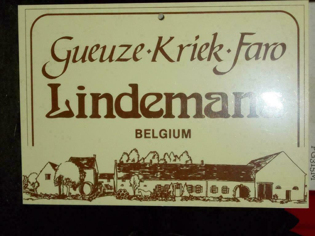 Beersign.Lindemans.Gueuze.Kriek.Faro.Vlezembeek, Verzamelen, Merken en Reclamevoorwerpen, Ophalen of Verzenden, Zo goed als nieuw