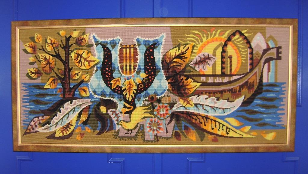 Tapisserie VINTAGE Style >> JEAN LURCAT << en laine et coton, Antiquités & Art, Art | Peinture | Moderne, Enlèvement