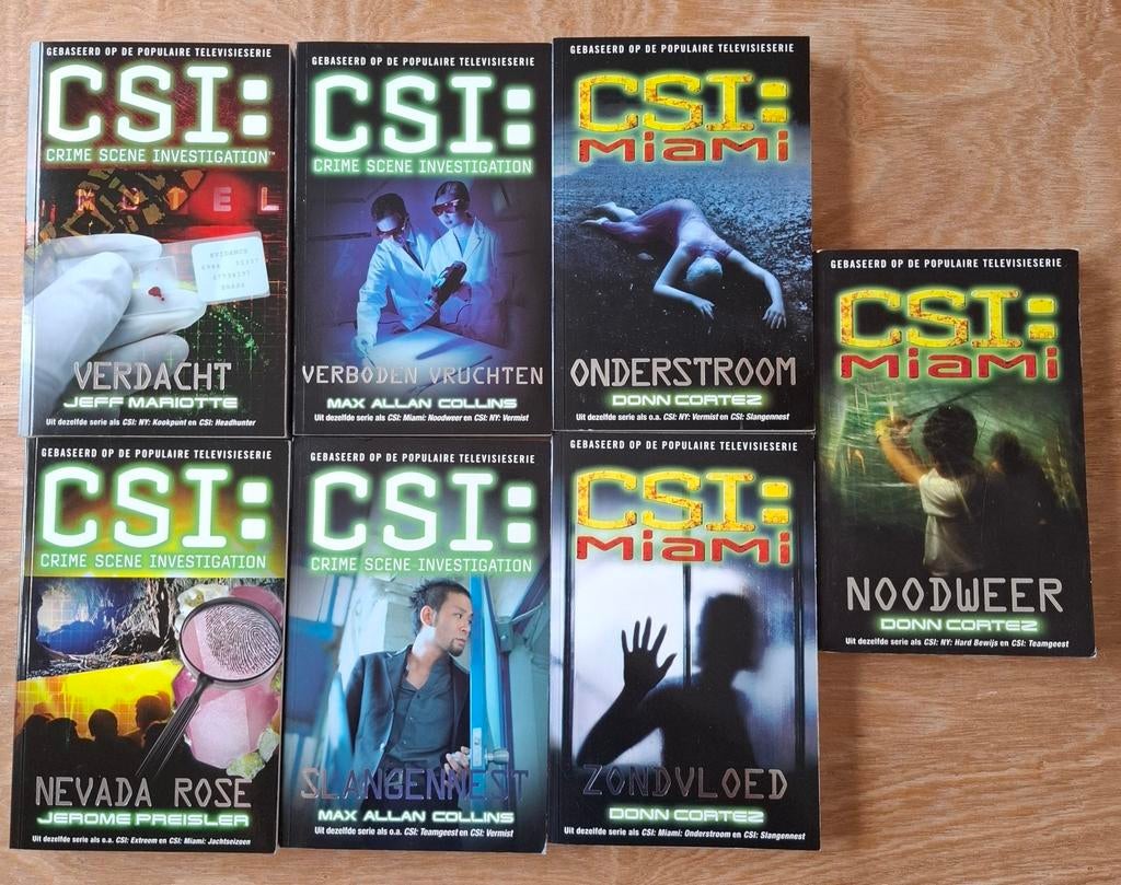 Set van 7 boeken CSI en CSI Miami - 6€ voor de 7 boeken, Enlèvement ou Envoi, Comme neuf