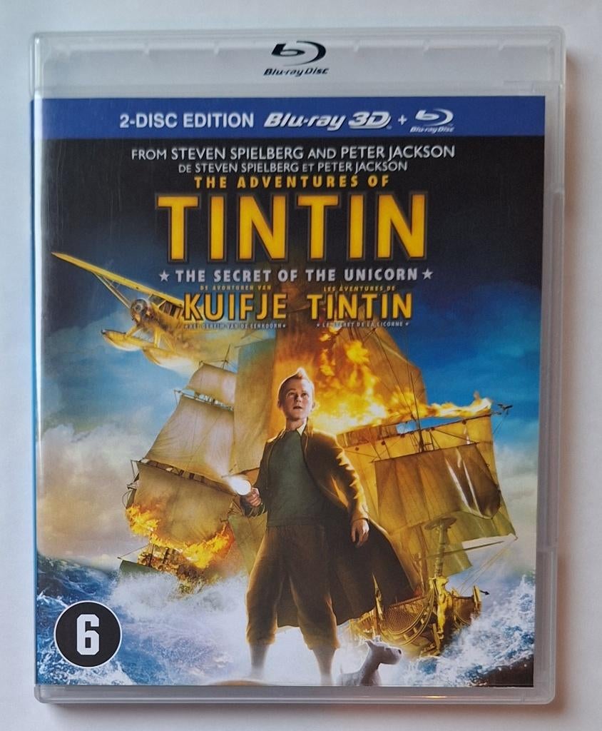 Les Aventures de TINTIN: Le Secret de la Licorne comme neuf, Cd's en Dvd's, Blu-ray, Ophalen of Verzenden, Zo goed als nieuw, Tekenfilms en Animatie