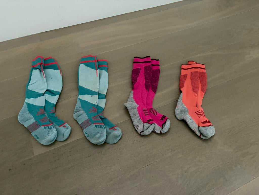 Wedze skisokken (4 paar, maat: 32-34), Ophalen, Gebruikt, Jongen of Meisje, Sokken
