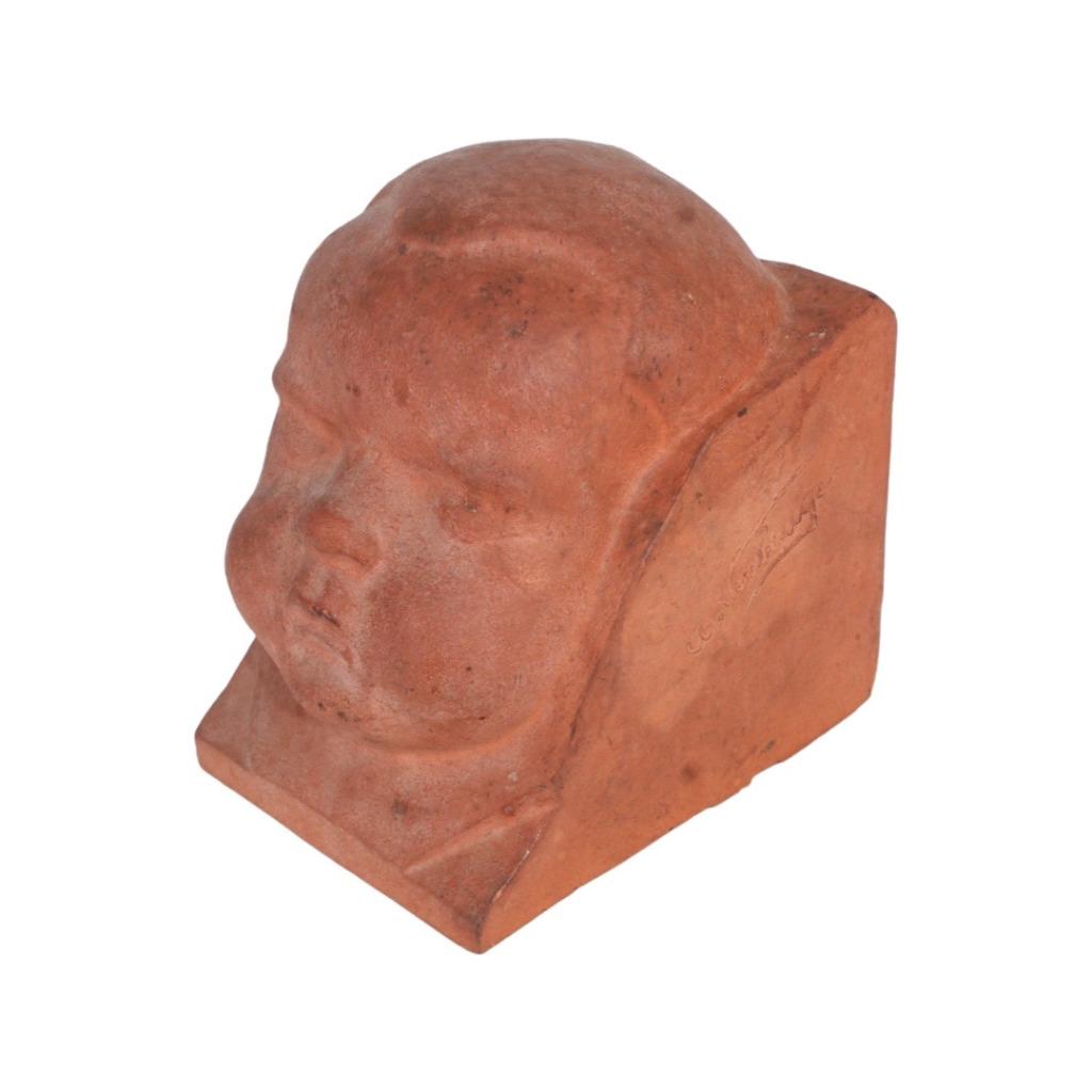 A. Verheuge – Visage d’enfant en terre cuite – Sculpture, Antiquités & Art, Enlèvement ou Envoi
