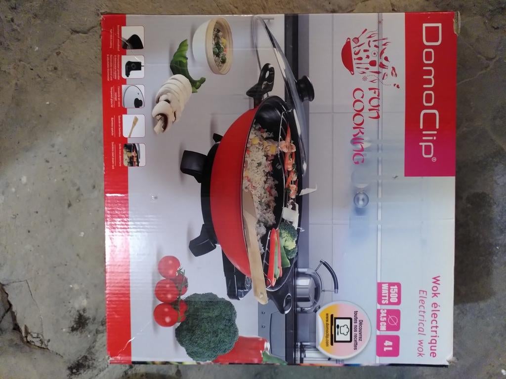 Domoclip elektrische wok, Elektronische apparatuur, Ophalen, Zo goed als nieuw
