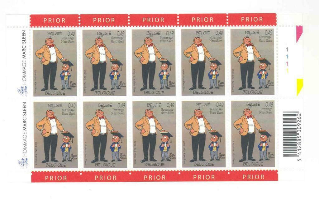 Belgique 2002 Marc Sleen 80 ans plaque en tôle 1 **, Timbres & Monnaies, Non oblitéré, Gomme originale, Envoi, Neuf
