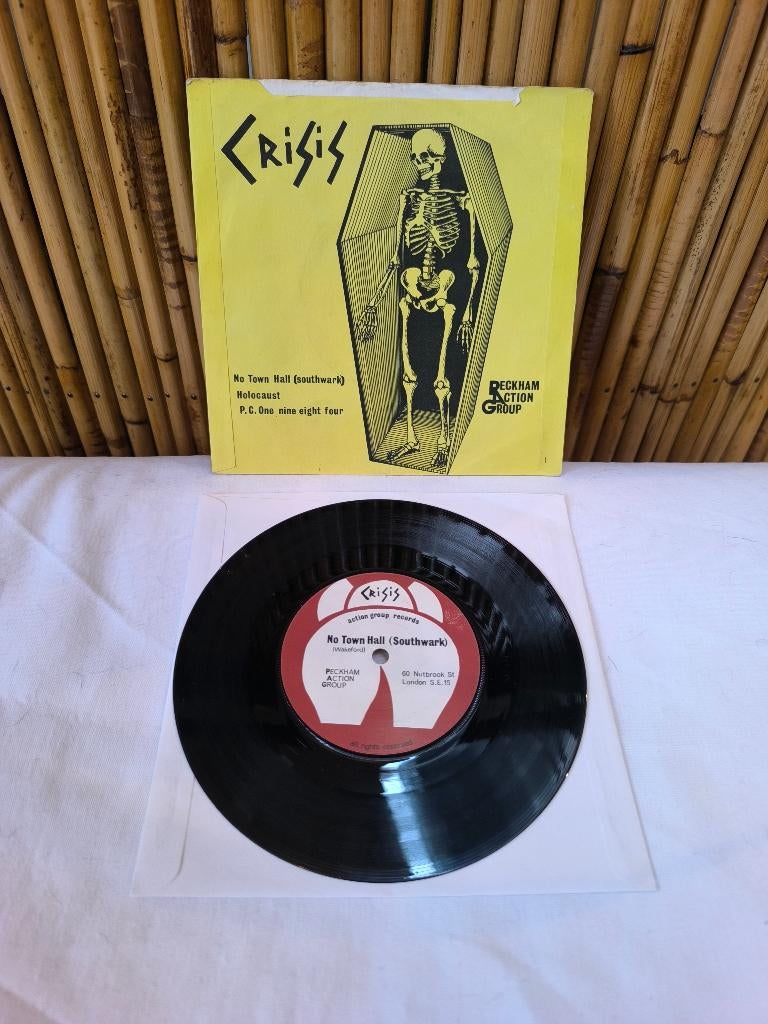 45t 7" Crisis „No Town Hall (Southwark)” 1978 DIJ C93, Ophalen of Verzenden, Gebruikt, Overige formaten, Progressive