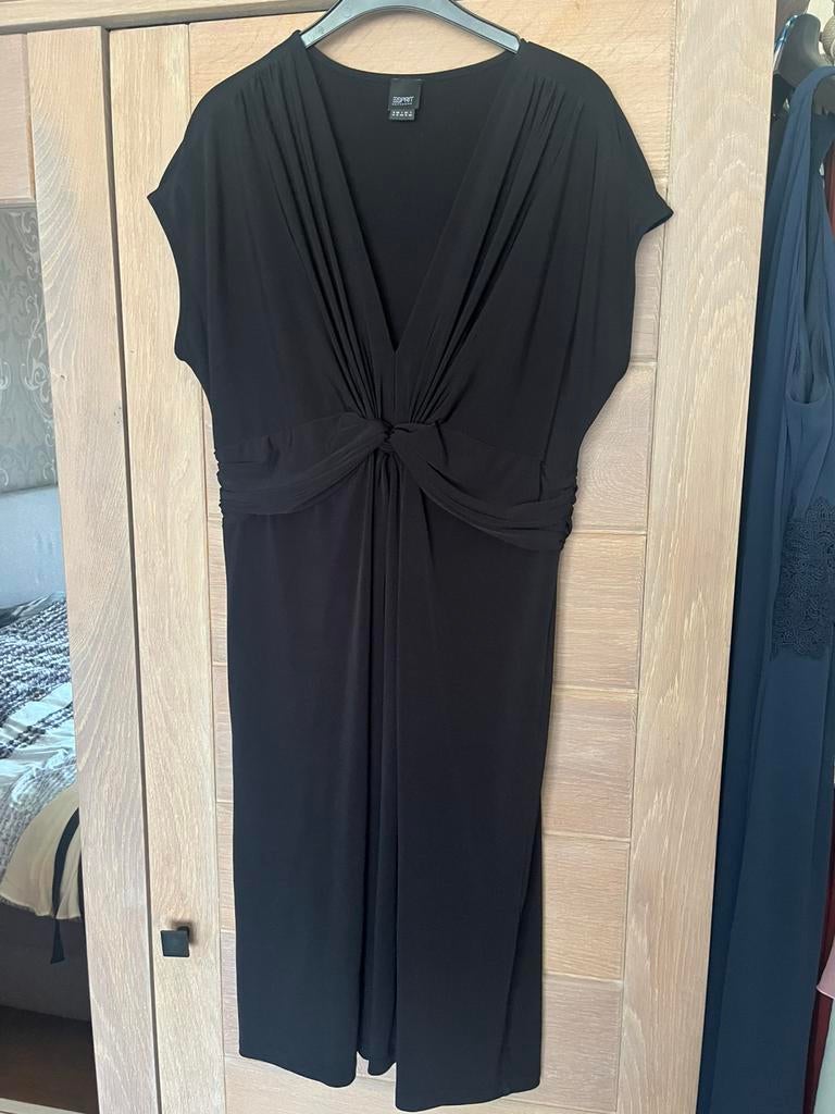 Zwart jurk Esprit, stretchmodel. Taille xl, Kleding | Dames, Jurken, Zwart, Maat 46/48 (XL) of groter, Ophalen of Verzenden, Gedragen