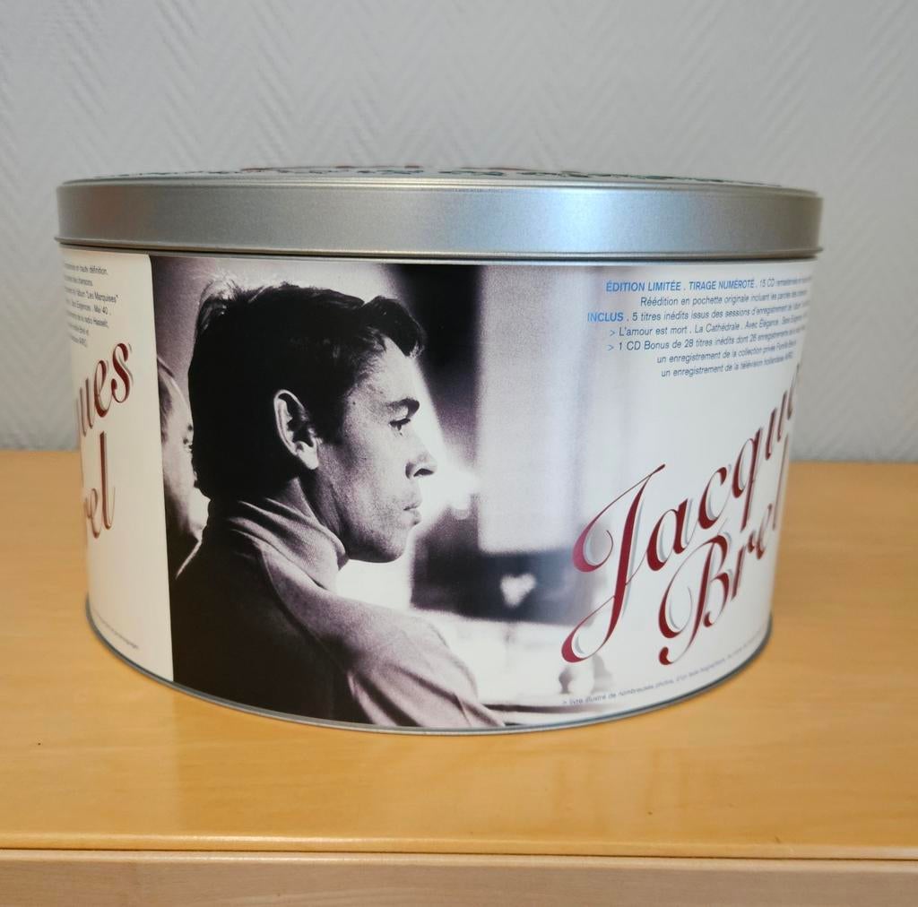 Coffret Jacques Brel “25 ème anniversaire, l’Intégrale”-, Collections, Musique, Artistes & Célébrités, Comme neuf, CD ou Disque