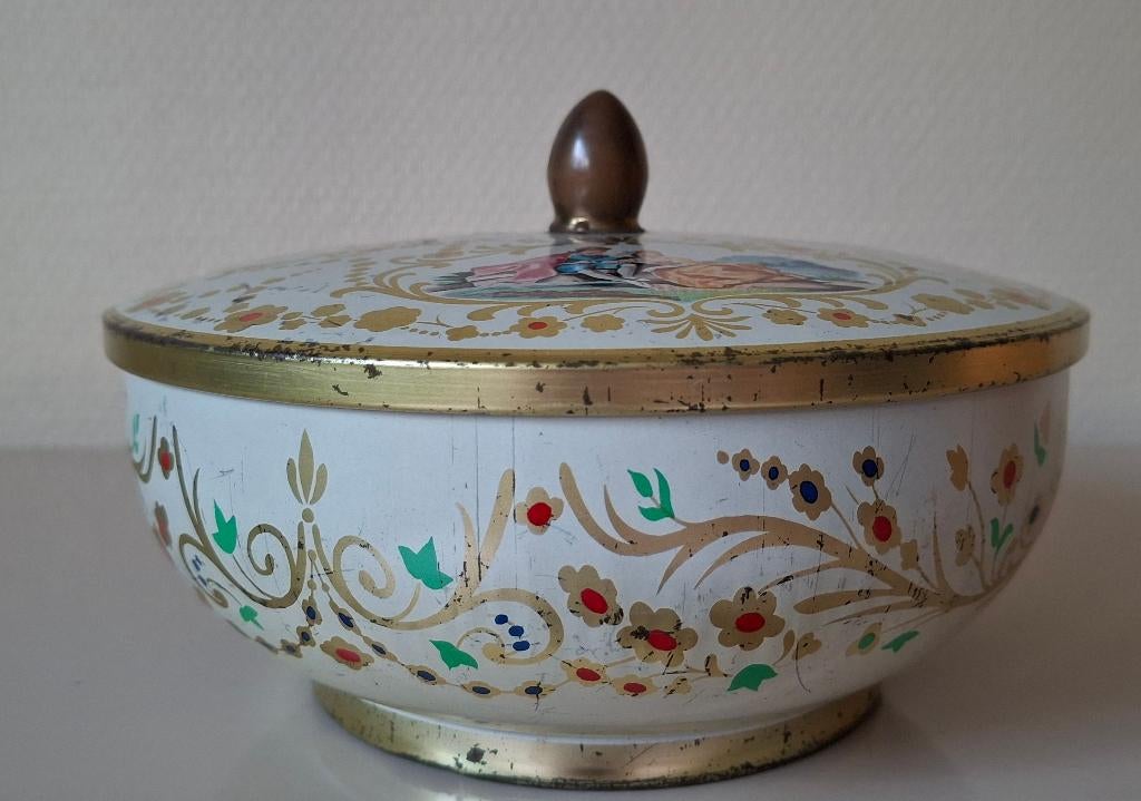 Vintage blikken koekjesdoos 'Jacques', Verzamelen, Ophalen of Verzenden, Gebruikt