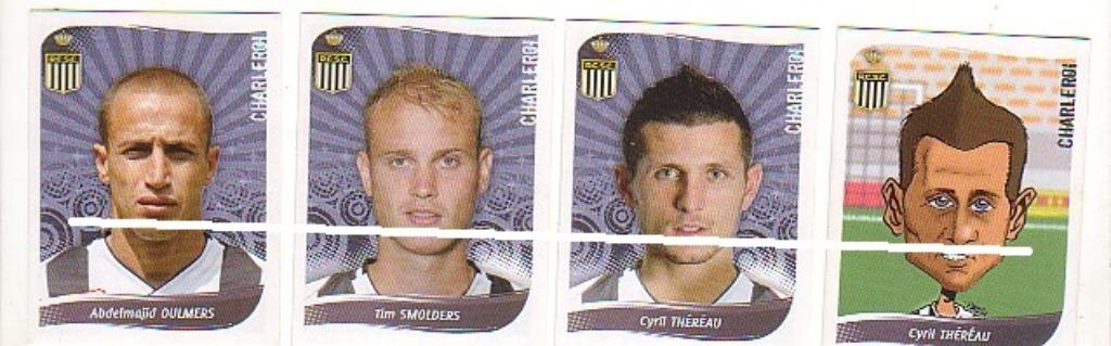 Panini Football 2009/Charleroi/4 autocollants, Collections, Articles de Sport & Football, Neuf, Affiche, Image ou Autocollant