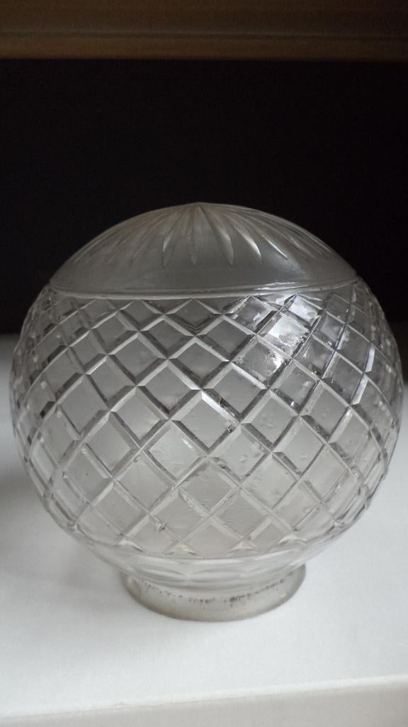 Geslepen kristal bol VSL Val Saint Lambert lampbol lampkap, Antiek en Kunst, Antiek | Verlichting, Ophalen of Verzenden