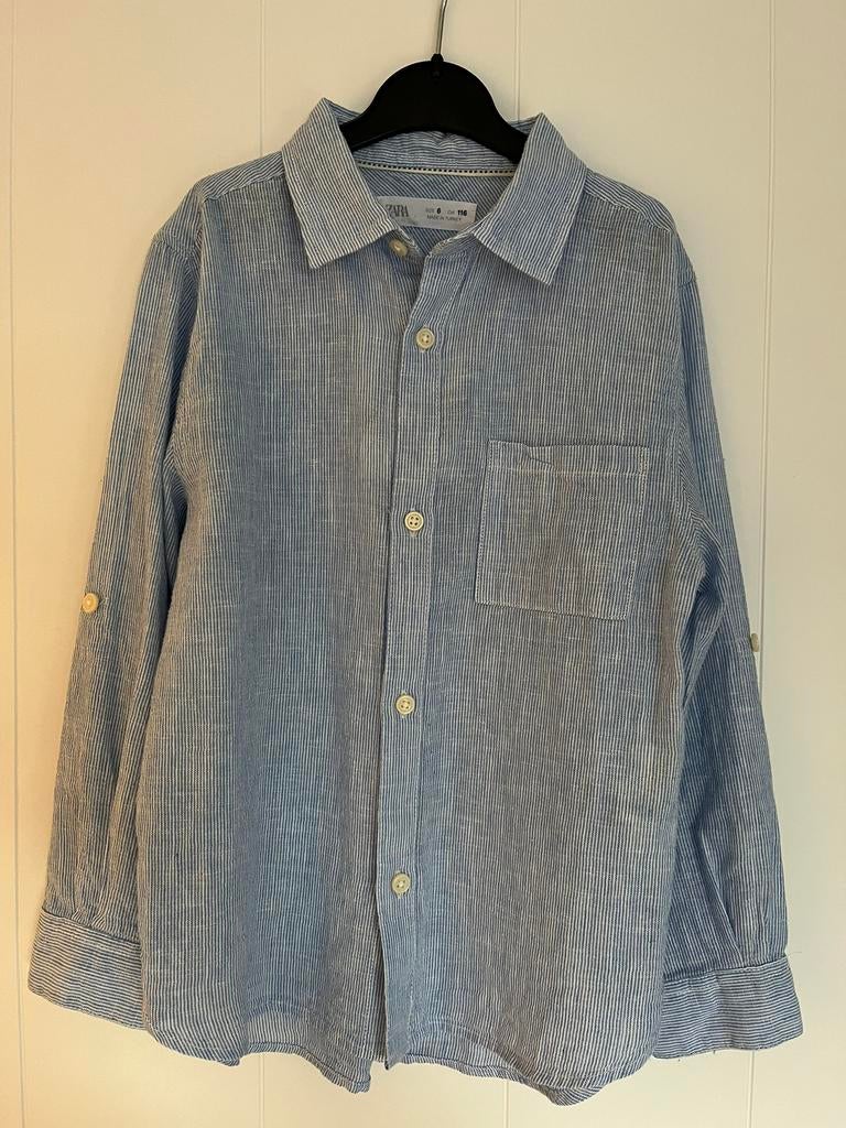 NIEUW lichtblauw hemd Zara 6 jaar, Overhemd of Blouse, Nieuw, Ophalen of Verzenden, Zara