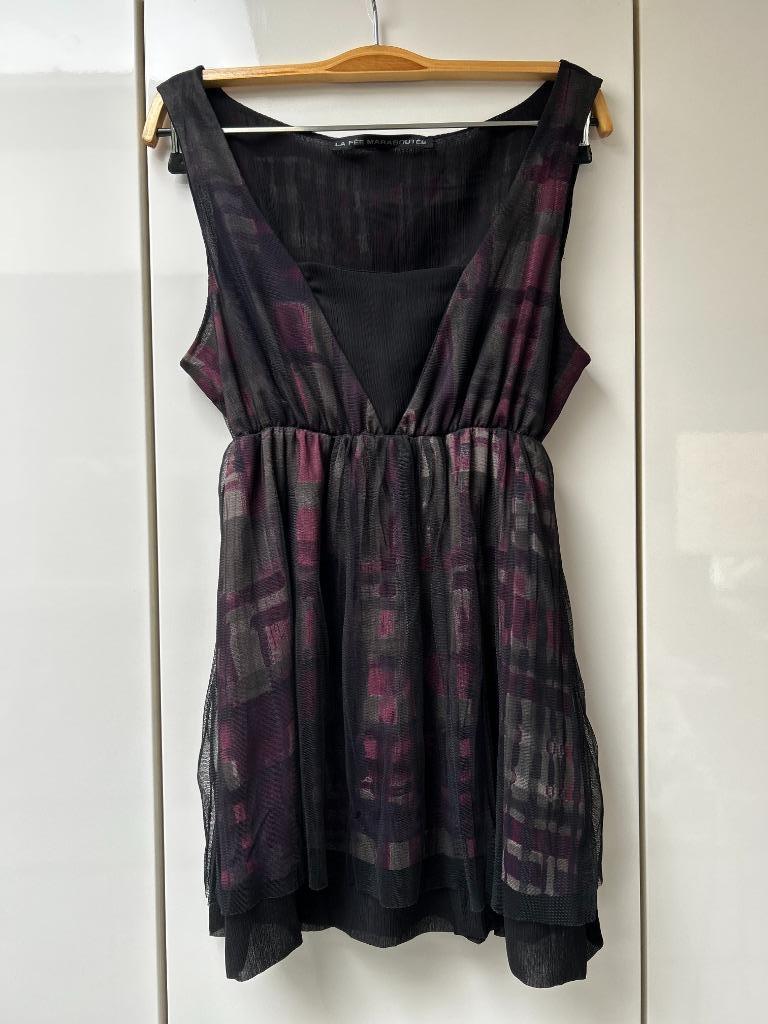 Débardeur noir et violet La Fée Maraboutée - Taille 38 ----, Vêtements | Femmes, Sans manches, Taille 38/40 (M), Enlèvement ou Envoi