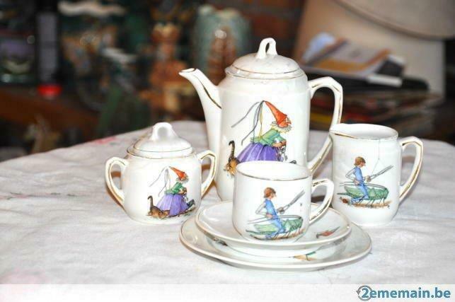 ancien dejeuner de poupée en porcelaine, Antiquités & Art