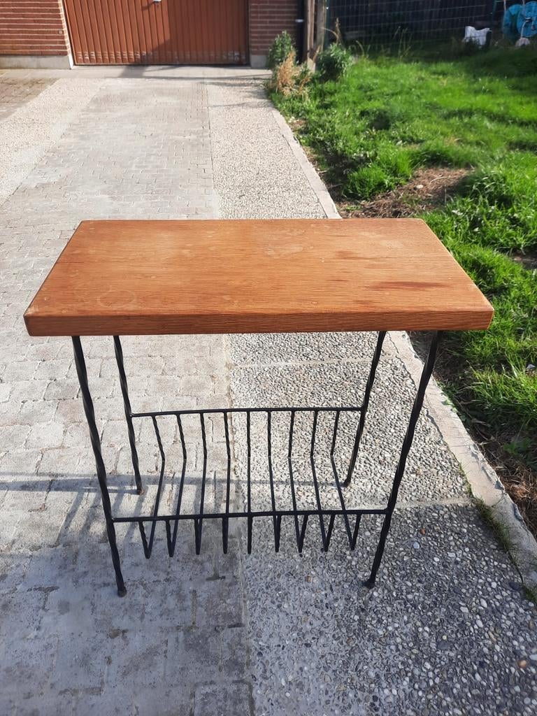 Table d appoint 70cmx60x32cm bois et acier, Enlèvement, Comme neuf