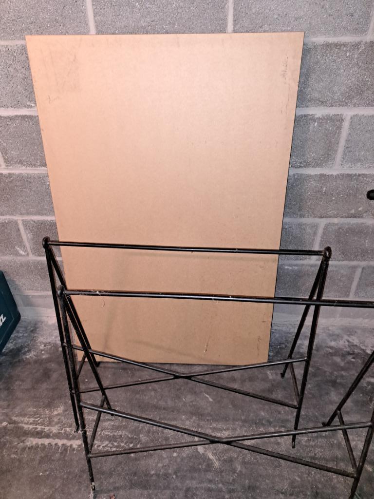Metalen schragen + plank, Doe-het-zelf en Bouw, Steigers, Ophalen, Nieuw, Overige typen, Minder dan 2 meter