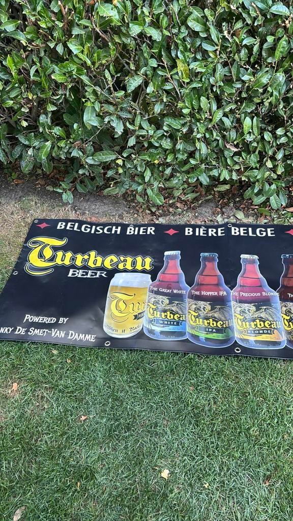 Bannière à bière Turbeau 1,97 x 72 cm, Collections, Enlèvement ou Envoi, Comme neuf
