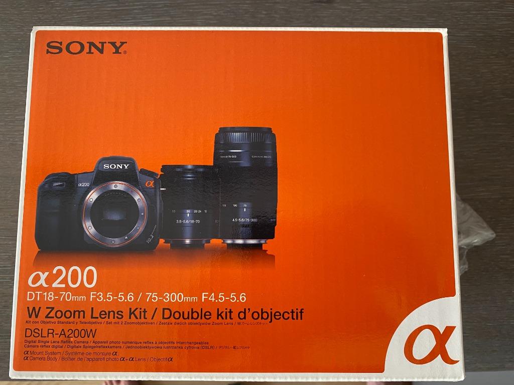 Sony A200 met 2 lenzen en draagzak, Enlèvement ou Envoi, Utilisé, Sony
