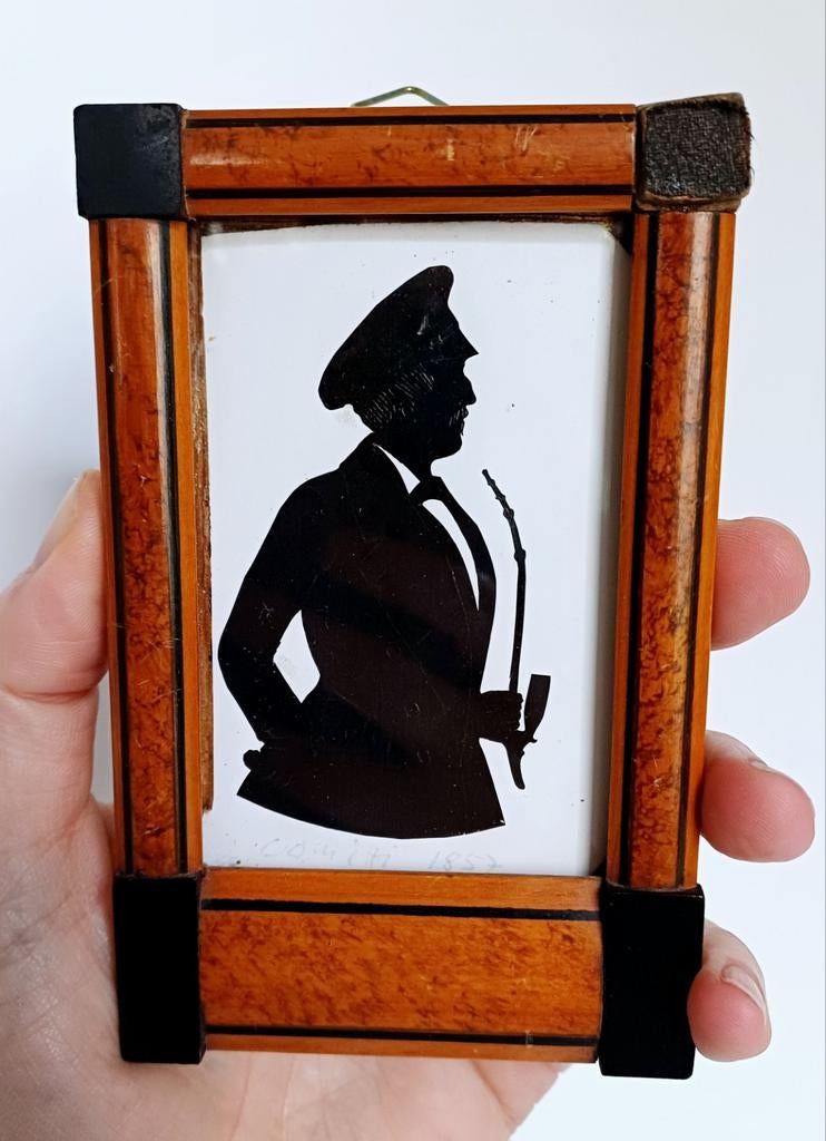 19de eeuws silhouette in Oost indische inkt, Antiek en Kunst, Ophalen of Verzenden
