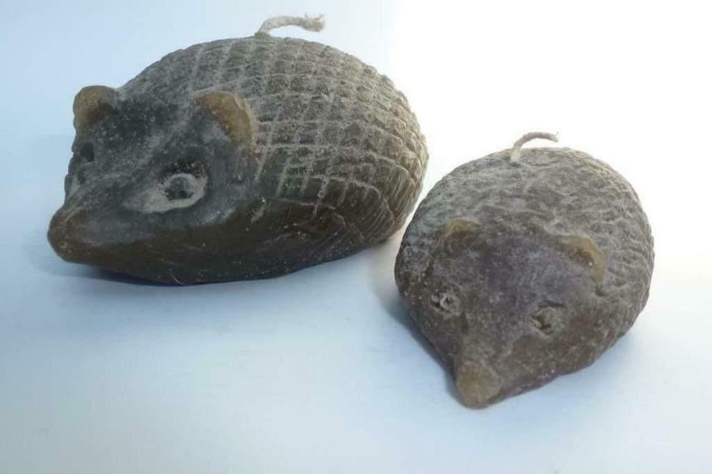2 egeltjes kaars, Overige materialen, Overige kleuren, Nieuw, Ophalen of Verzenden
